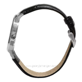 CHRIST VERRA Men's Watches CV 12071G-21 SLV Men's Watches Black Silver Leather Strap